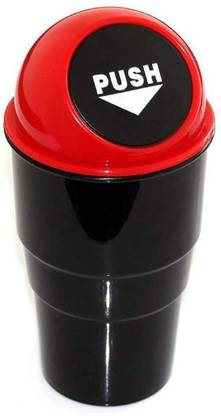 Fly Buy Universal Traveling Portable Mini Car Trash Bin (Black) Plastic Dustbin