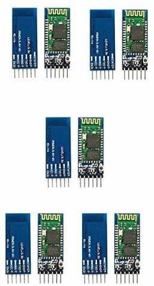 Super Debug 5 Pcs HC 05 Silicone Bluetooth Transceiver Module (Multicolor, 4.5 x 0.5 x 1.5 cm), Pack of 5 HC05 Micro Controller Board Electronic Hobby Kit