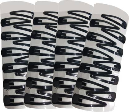 Stylewell Pack Of 48 Pcs Multi Purpose Black Color 5.5 Cm Long Tik Tak Hair Clips Tic Tac Clip