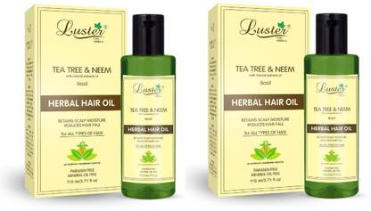 Luster Tea Tree & Neem Herbal Hair Oil, Reduce Hair Fall & Scalp Nourish Hair Oil