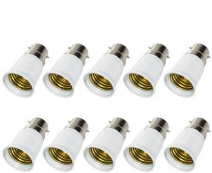 TOPHAVEN B22 To E27 Lamp Base Led Bulb Converter Adapter Ceiling Fan Light Bulbs Socket,10 Pcs Plastic Light Socket