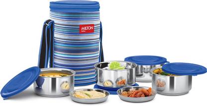 MILTON Premium range Ribbon 4 Leak Proof Insulated With one Year warranty 4 Containers Lunch Box