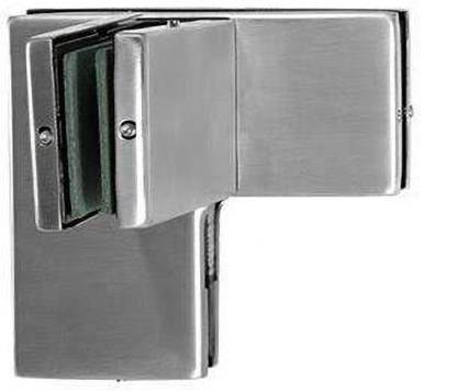 OZONE OPF-610 Right Triple Glass Connector with Fin, Silver Connector Patch Fitting