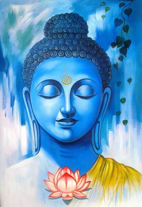 Buddha art medium size Poster For Living Room,Bedroom,Office,Kids Room,Hall Canvas Art