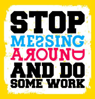 stop messing |M Paper Print