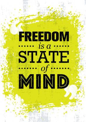 KD freedom is a state Sticker Poster|motivational quotes|inspirational quotes|size:12x18 inch Paper Print