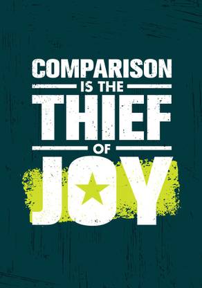 KD comparison is the Sticker Poster|motivational quotes|inspirational quotes|size:12x18 inch Paper Print