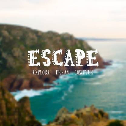 escape explore sticker poster|travelling quotes|for travellers||multicolor Paper Print