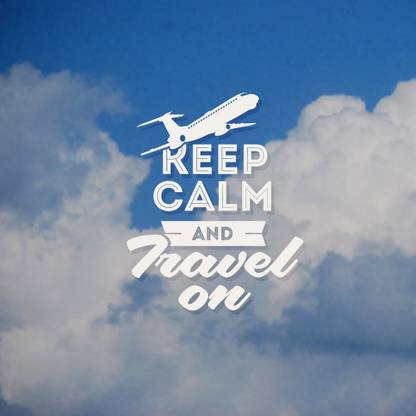KD keep clam and travel sticker poster|travelling quotes|for travellers. Paper Print