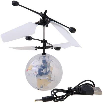 indiantraders Flying Flash Ball Helicopter with disco lights