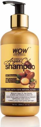 WOW SKIN SCIENCE Moroccan Argan Oil Shampoo (with DHT Blocker) - 300 mL