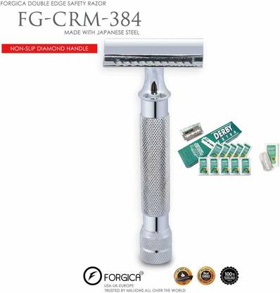 Forgica Shaves | Double Edge Single Blade Safety Razor Kit | Classic Razor | Smooth Shave without Razor., Men