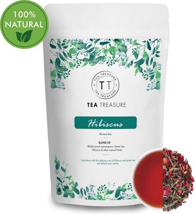 TeaTreasure Hibiscus Green Tea Bags Pouch