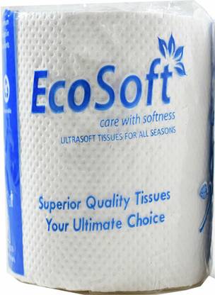 ECOSOFT ULTRA SOFT 2 Ply Bathroom Tissue Toilet Roll , 25 In 1 Value Pack ( 210 pulls / Sheets ) Toilet Paper Roll