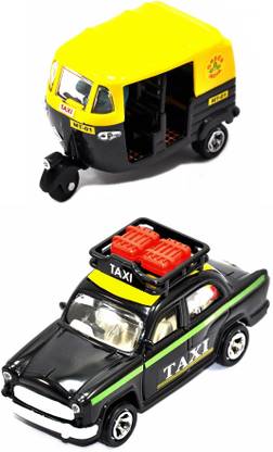 Senra Auto Taxi Public Transport Pullback Combo 2 Pcs Set