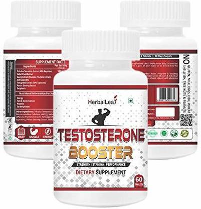 HerbalLeaf Testosterone Booster with Ashwagandha Tribulus Terrestris Fruit Extract