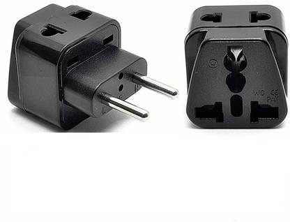 OREI India to Europe, Turkey, Spain (Type C) Travel Adapter Plug - 2 in 1 - 2 Pack Worldwide Adaptor