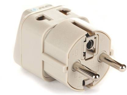 OREI India to European Schuko (Type E/F) Travel Adapter Plug - 2 in 1 Worldwide Adaptor