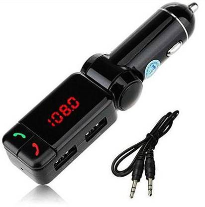 CloudKing Car Bluetooth Device with 3.5mm Connector, Audio Receiver, Car Charger, FM Player, FM Transmitter, MP3 Player, Transmitter, USB Cable | Bluetooth FM Transmitter, Dual USB, AUX MP3 Player Car Charger MP3 Car FM Modulator | Car Bluetooth Device with 3.5mm Connector, Audio Receiver, Car Charger, FM Player, FM Transmitter, MP3 Player, Transmitter, USB Cable MP4, MP3 Car FM Modulator