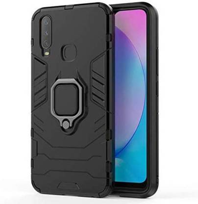 Marvelous Back Cover for Vivo Y15 (Shockproof/Rugged Armor Case with Built in Ring Stand)