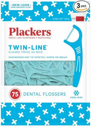 Plackers Whitening Twin Line Floss Picks