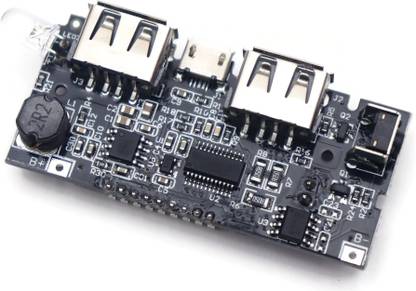 Electronic Spices Dual USB Output 5V 1A 2.1A Output Power Bank 18650 Battery Charger Protection PCB Module Board DIY Mobile Charging Accessories Digital LCD Display Indicator Micro Controller Board Electronic Hobby Kit