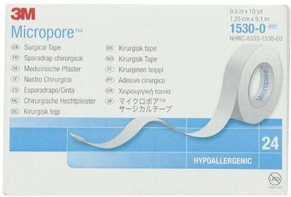 Micropore Tape 1530-0 (Box of 24 rolls) First Aid Tape
