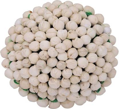 VinshBond Hair Bun Gajra Flower Mogra Gajra Bun Artificial Juda Accessories for Women, White Color Pack of 1 Bun
