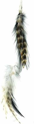 Designer Feathers  Extension, 2-Piece, Dyed Black Hackle Hair Extension