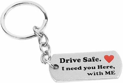 Prakum Drive Safe Ride Safe Message Key Ring For Papa Husband Father Men Boys For Biker Key Chain Key Chain