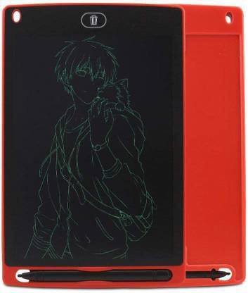 Ephemeral HIGH QUALITY 8.5 Inch LCD Writing Tablet Drawing Board Erase Slate Pad Electronic Blackboard School Office Home Paperless Stationery (Red, Black)