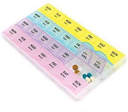 ArrayStyle 28 Days Pill Medicine Storage Box Organizer Perfect For Home & Travel Pill Box