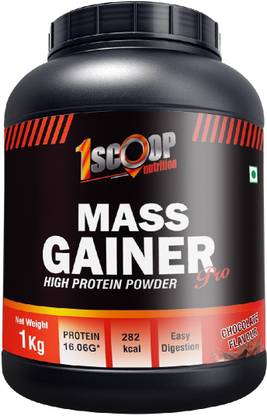 1 Scoop Nutrition - ADVANCED XXL POWER MASS GAINER PRO PROTEIN POWDER 1KG WITH DIGESTIVE ENZYMES Whey Protein