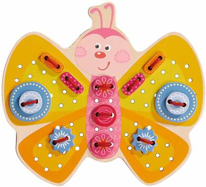 HABA Butterfly Threading Game - Versatile 3D Lacing Fun