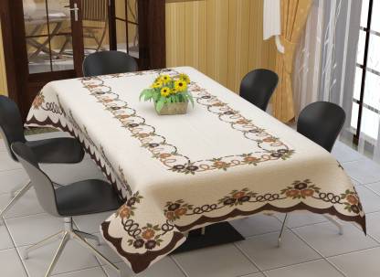 Sawan Fl 6 Seater Table Cover, 6 Seater Dining Table Size In Inches