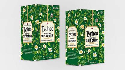 typhoo Purifying Supergreen Organics Green Tea Bags Box