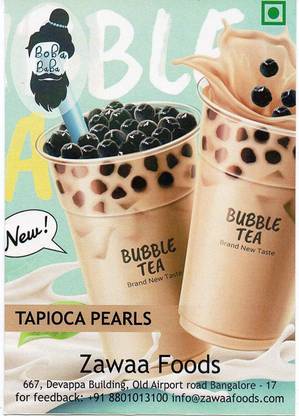zawaa Black Tapioca Pearl Bubble Black Tea Vacuum Pack