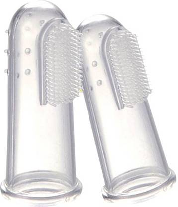 Buddsbuddy BPA Free Combo of 2 Baby Soft Silicone Finger Toothbrush With case for Soft Cleaning for kids Soft Toothbrush