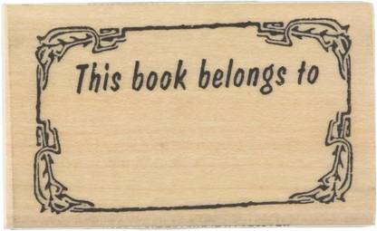 Stamps by Impression This Book Belongs To: Bookplate Rubber Stamp 1 1/2 Inches X 2 1/2 Inches [CAT_6532]