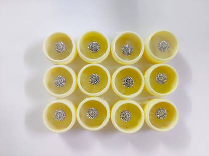 YASHANSH WHITE SINGLE BINDI forehead Silver Bindis  (FANCY BINDI)