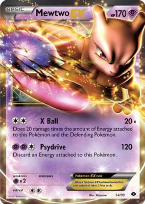 POKEMON Mewtwo EX -54/99 Oversized Cards