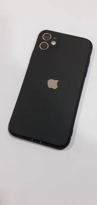 Midkart Back Cover for iPhone 11 6.1 Matte Black Logo Cut Soft Silicone Case with Camera Lens Protection