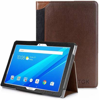TGK Flip Cover for Lenovo Tab 4 10 Plus TB-X704L / TB-X704F / TB-X704N 10.1 inch Genuine Leather Ultra Compact Case
