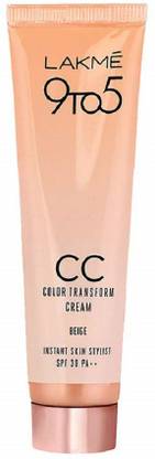 Lakmé 9To5 CC Color Transform Cream -SPF 30 PA++(Beige)