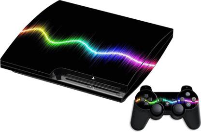 GADGETSWRAP GMCCG18058 - Printed COLOR WAVES 2 Skin For Sony PS3 Console & Controller  Gaming Accessory Kit
