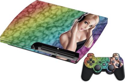 GADGETSWRAP GMCCG18671 - Printed GIRL ENJOYING IN MUSIC Skin For Sony PS3 Console & Controller  Gaming Accessory Kit