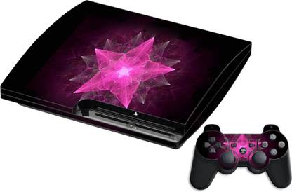 GADGETSWRAP GMCCG19680 - Printed Pink Star Skin For Sony PS3 Console & Controller  Gaming Accessory Kit