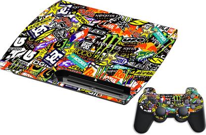 GADGETSWRAP GMCCG20228 - Printed stickers Skin For Sony PS3 Console & Controller  Gaming Accessory Kit