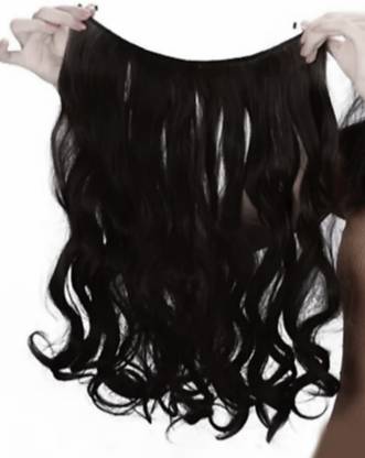Alizz Natural black light weight clip in hair for kids (not for bald) Hair Extension