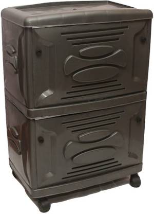 VachannPowerSolutions Double Battery Inverter Trolley(brown) Trolley for Inverter and Battery